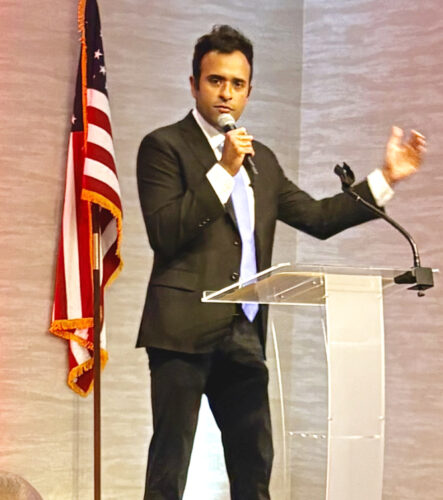 Ramaswamy speaks  at Lincoln Day dinner
